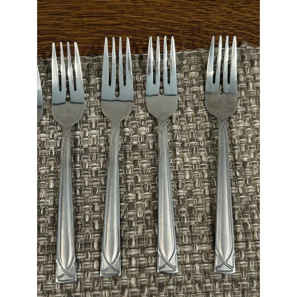 Cambridge Crossroad Sand Salad Forks Dessert Forks Set Of 11 Stainless Steel